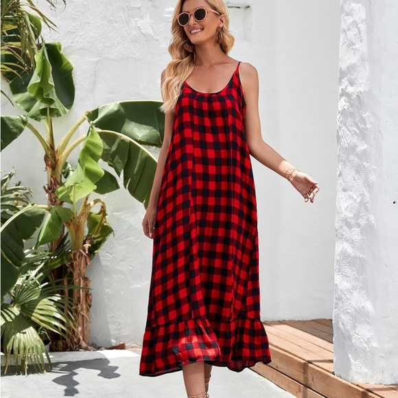 NWT size small  Women's Dress Buffalo plaid with pockets. - Picture 2 of 6